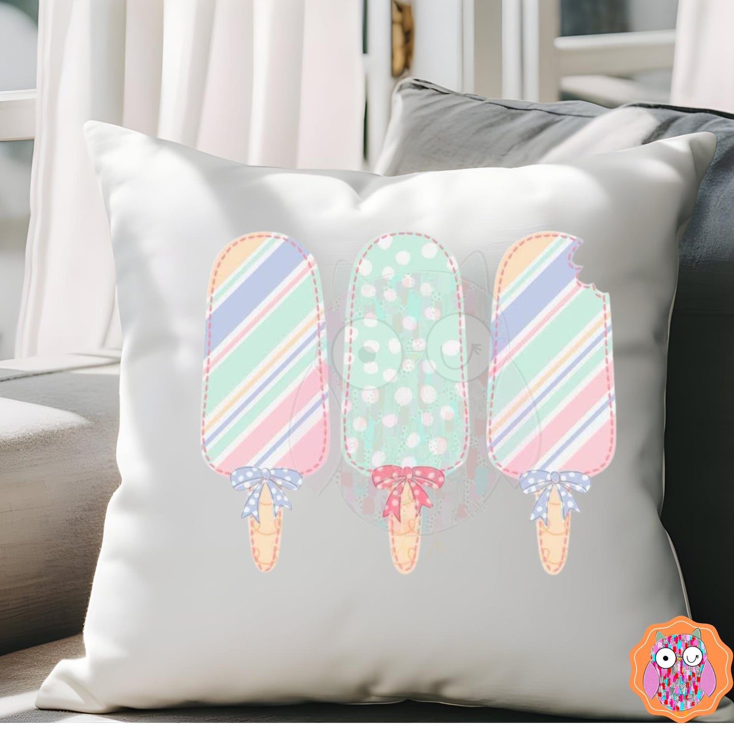 Kids Popsicle Name T-Shirt | Tee | Tote & Travel Bag| Tea Towel|  Hand Made Pillow|