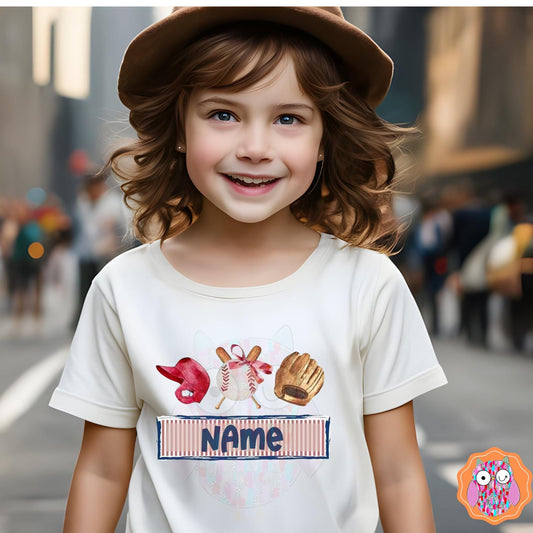 Kids Baseball Name T-Shirt |Baseball Tee |Baseball Tote & Travel Bag| BaseballTea Towel| Baseball Hand Made Pillow|