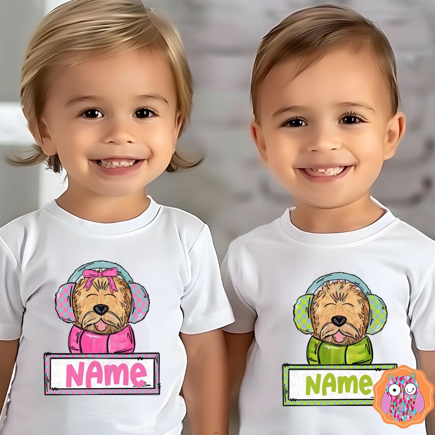 Kids Goldendoodle Dog Name T-Shirt |Tee |B Tote & Travel Bag| Tea Towel| Hand Made Pillow|