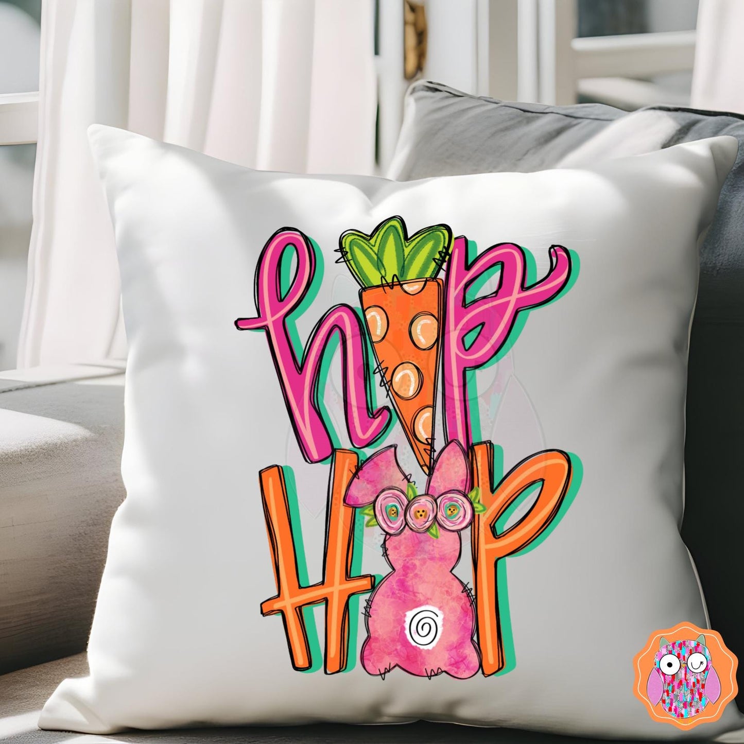 Hip Hop Easter Bunny Easter Kids and Adult T-Shirt | Easter Bunny Tee |Tote & Travel Bag| Tea Towel| Hand Made Pillow| Easter Gift|