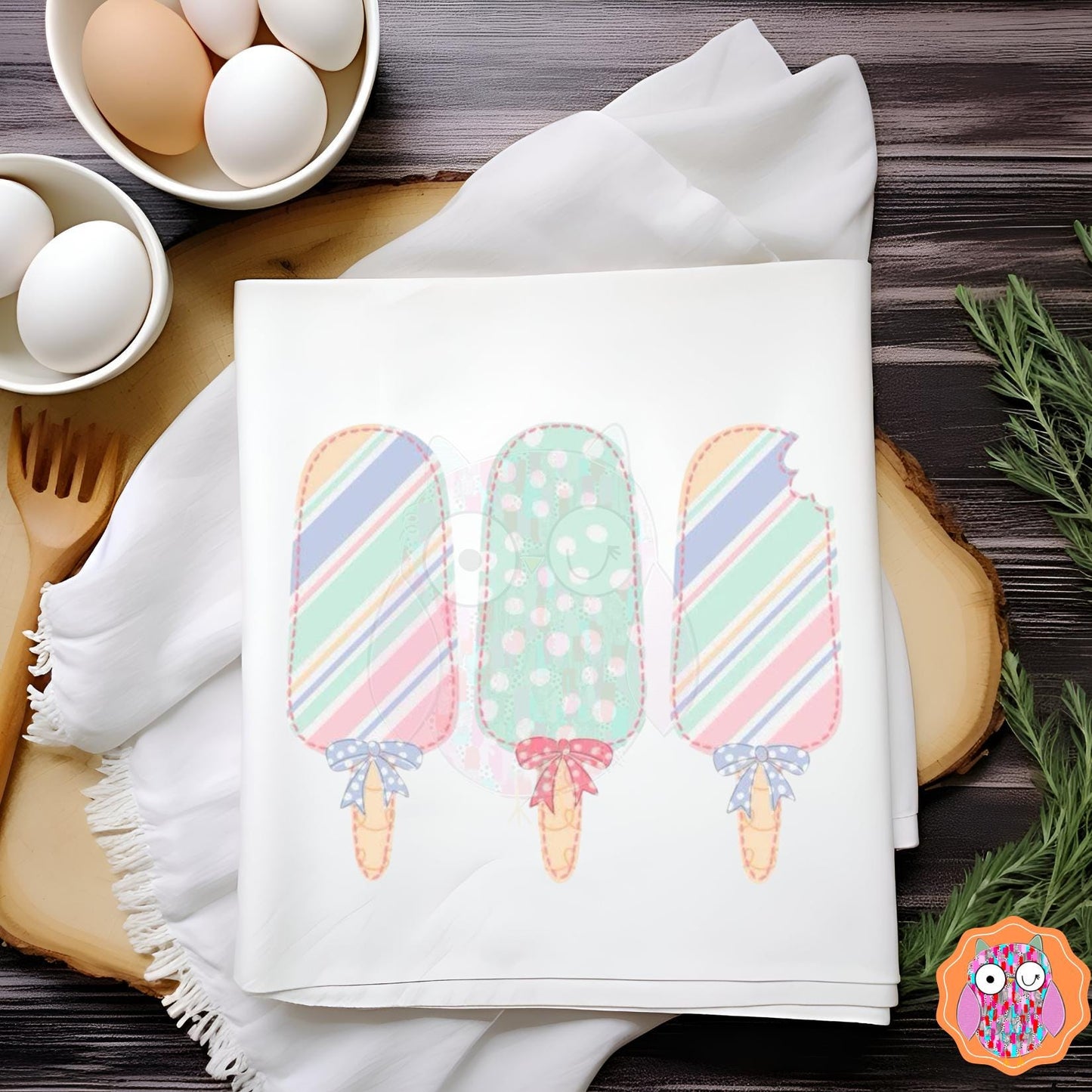 Kids Popsicle Name T-Shirt | Tee | Tote & Travel Bag| Tea Towel|  Hand Made Pillow|