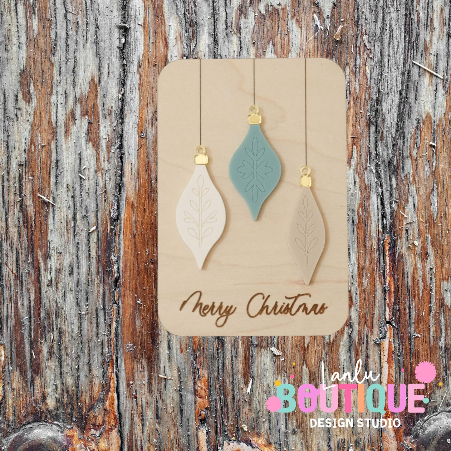 Merry Christmas Ornament Gift Card Holder for Holiday Decor and Unique Gifting