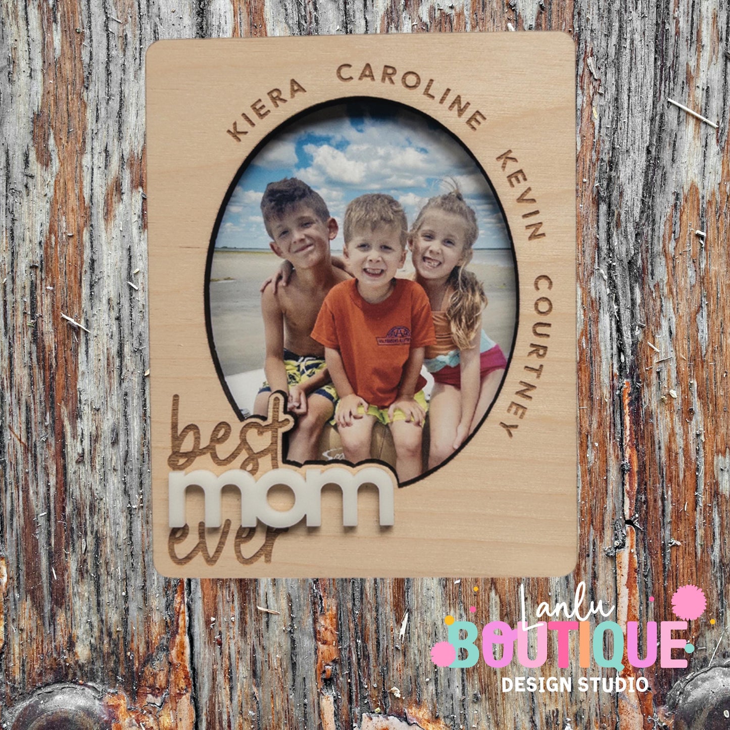Best Mom Magnetic Photo Frame with Custom Names for Mother's Day Gift