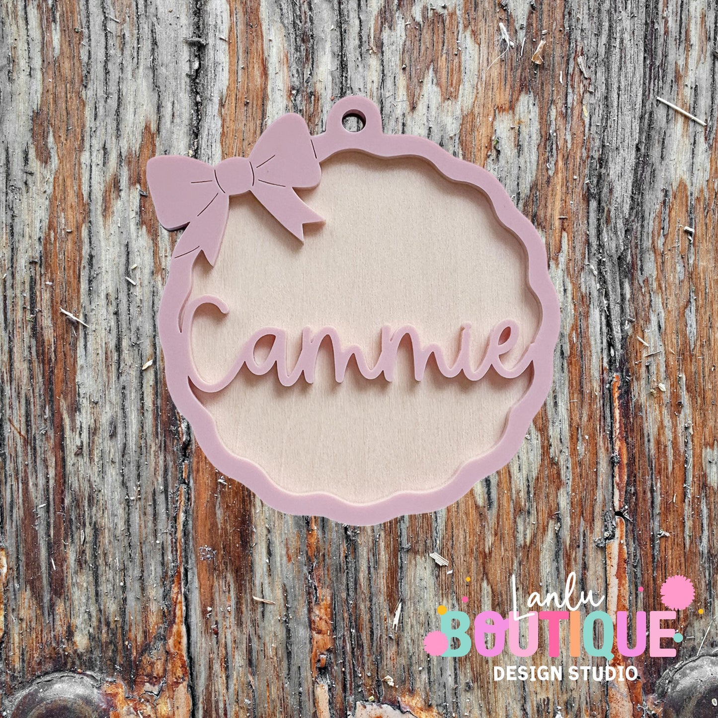 Bow Backpack Bag Tag - Custom Name Tag for Stylish Backpacks and Accessories