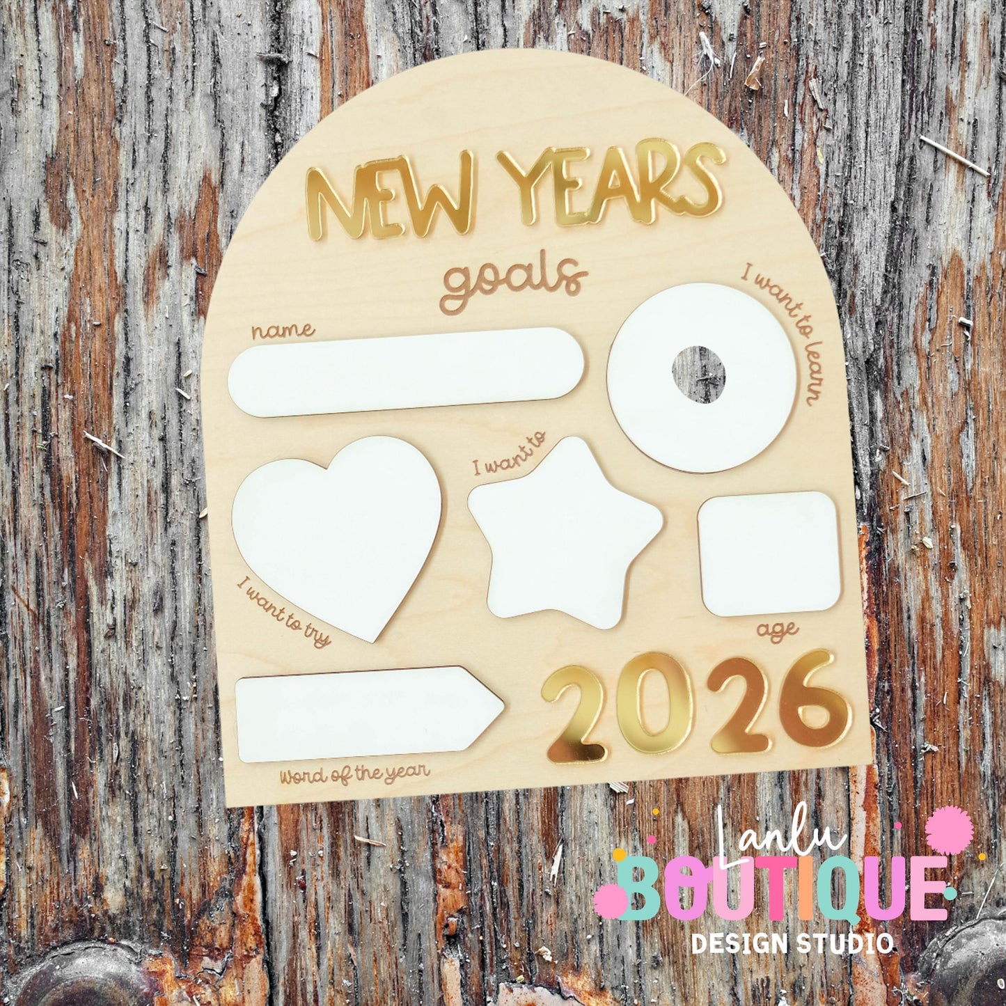 New Year Goals Dry Erase Board for Kids and Families - Custom 2026 Planning Tool