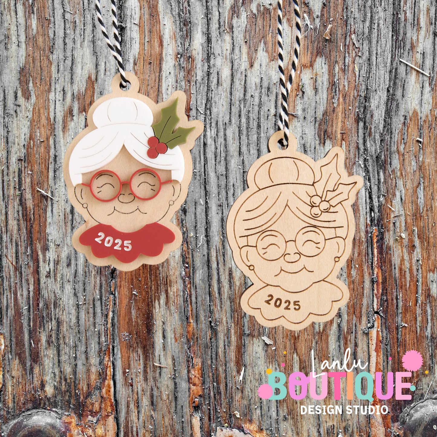 Mrs. Claus Christmas Ornament 2025 - Handmade Holiday Decor - Unique Christmas Tree Decoration