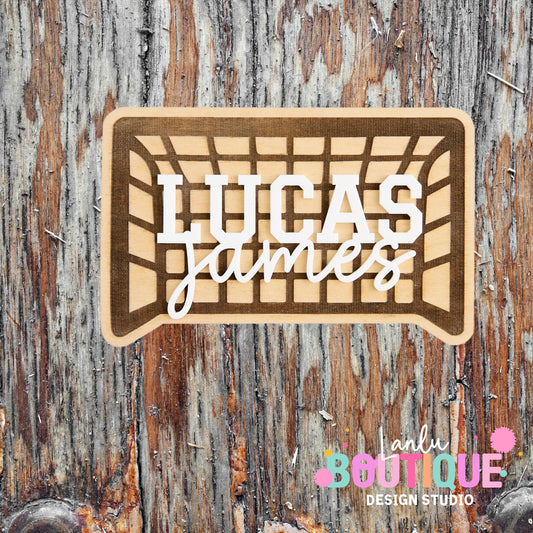 Soccer Goal Name Tag - Custom Sports Gift for Kids and Soccer Lovers