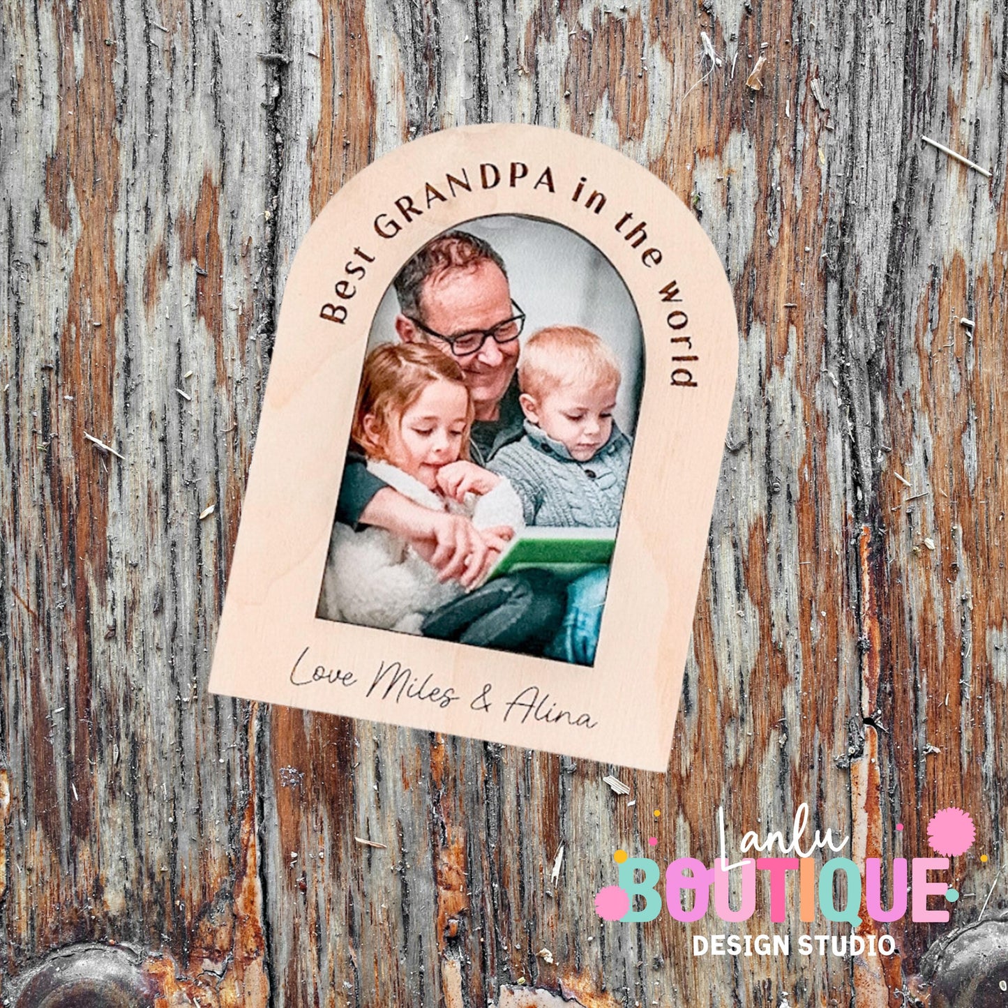 Best Grandpa Magnetic Photo Frame - Custom Gift for Grandparents