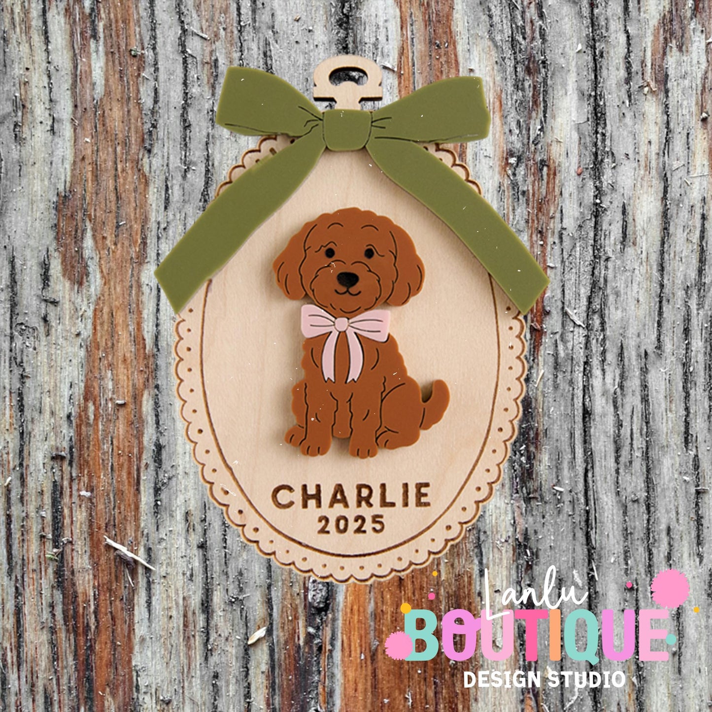 Dog Christmas Ornament - Personalized Gift for Pet Lovers - Custom Holiday Decoration