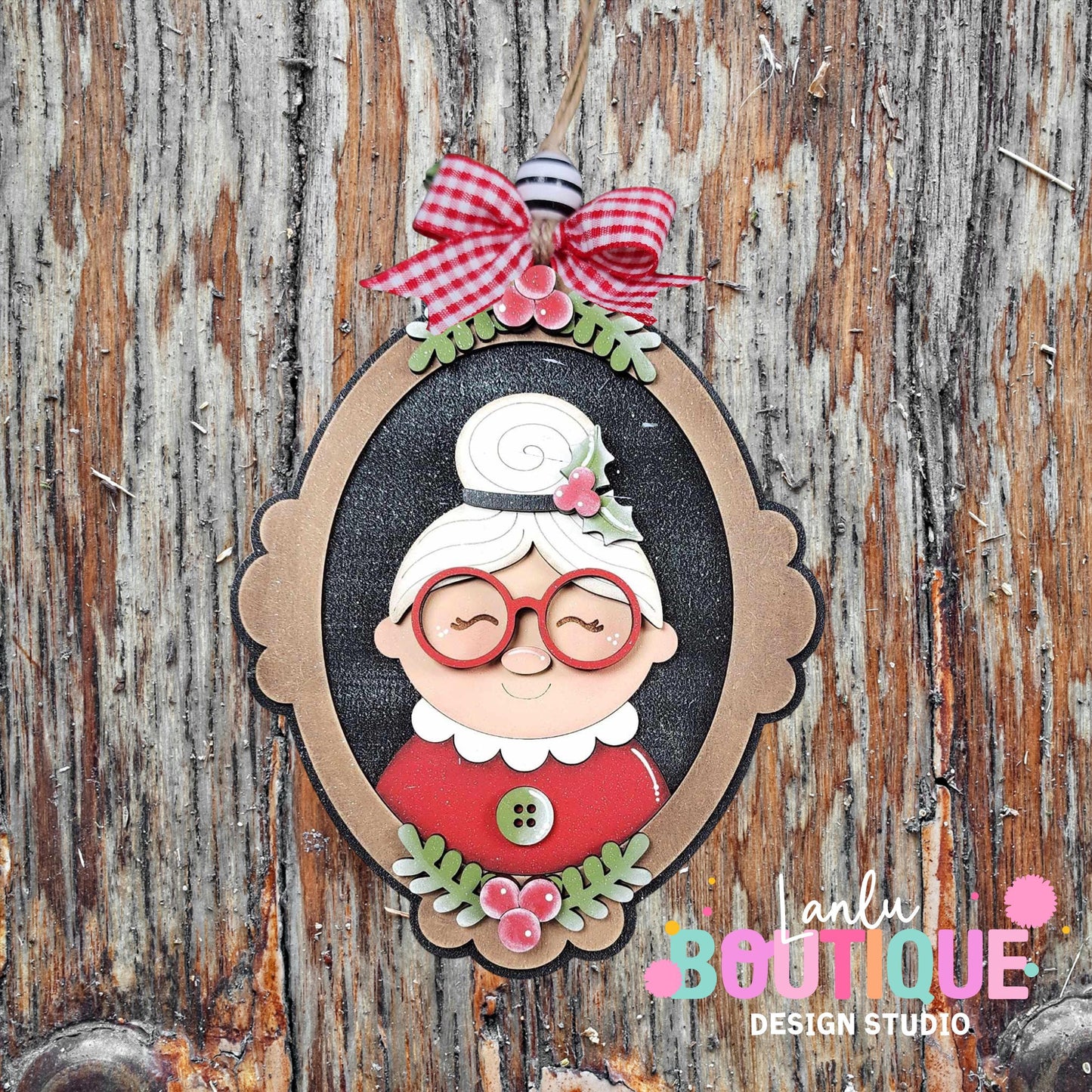 Mrs Clause Frame Christmas Ornament| Christmas Ornaments | Handmade Christmas Gifts | Custom