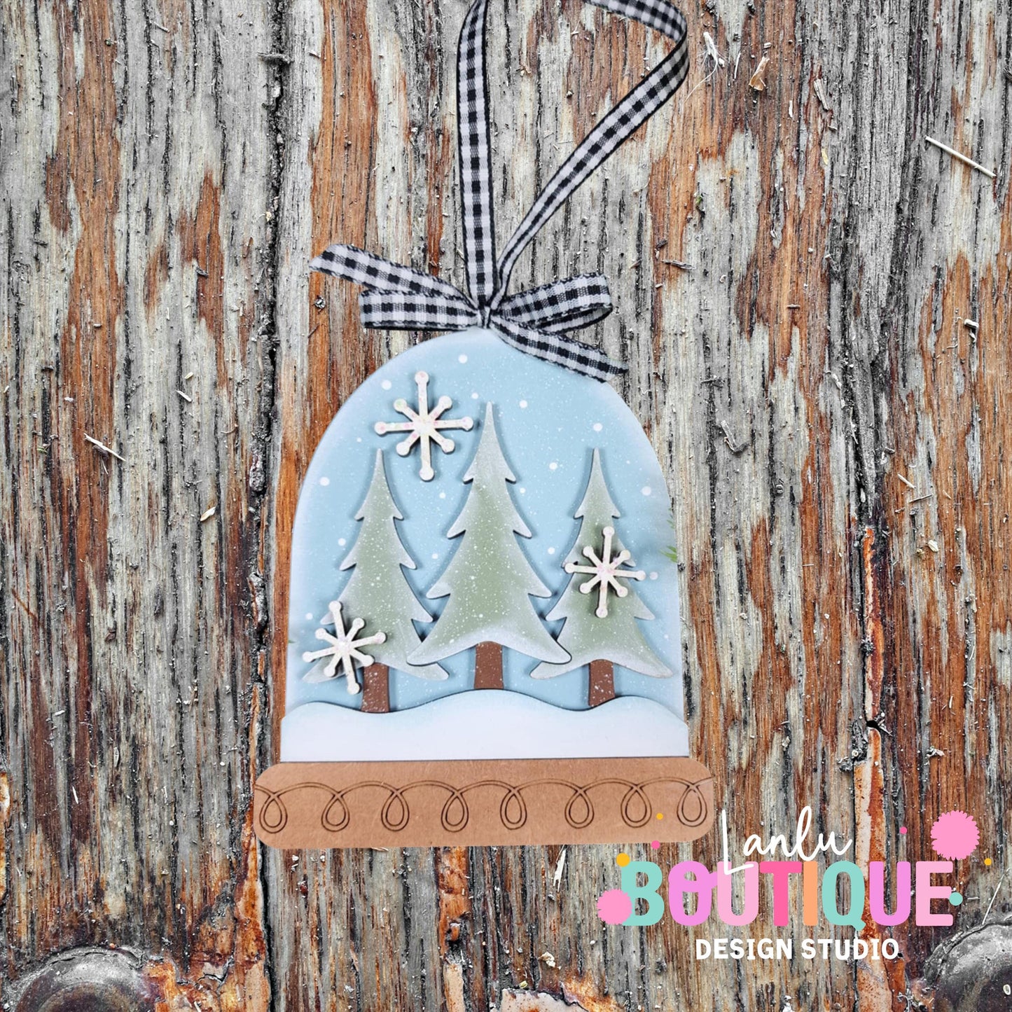 Tree Snow Globe Ornament - Personalized Custom Christmas Decoration Gift