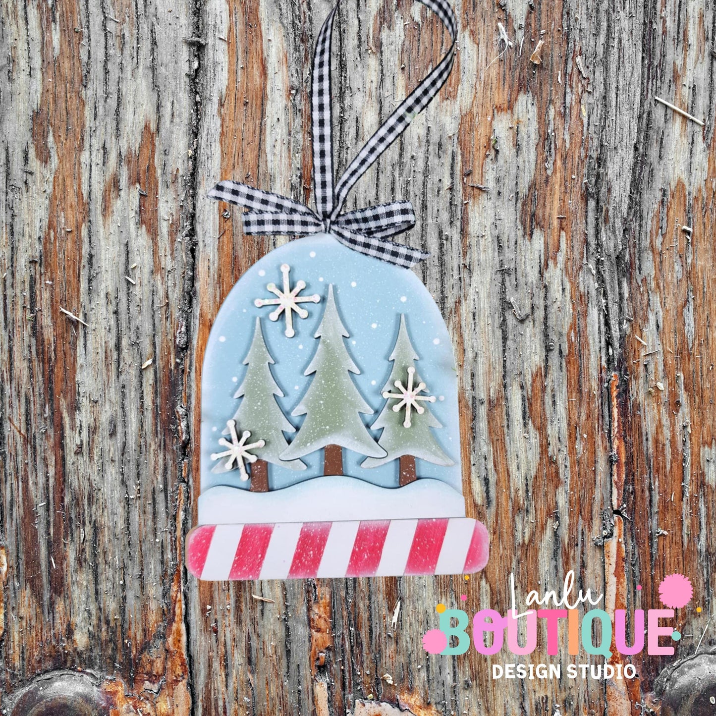 Tree Snow Globe Ornament - Personalized Custom Christmas Decoration Gift