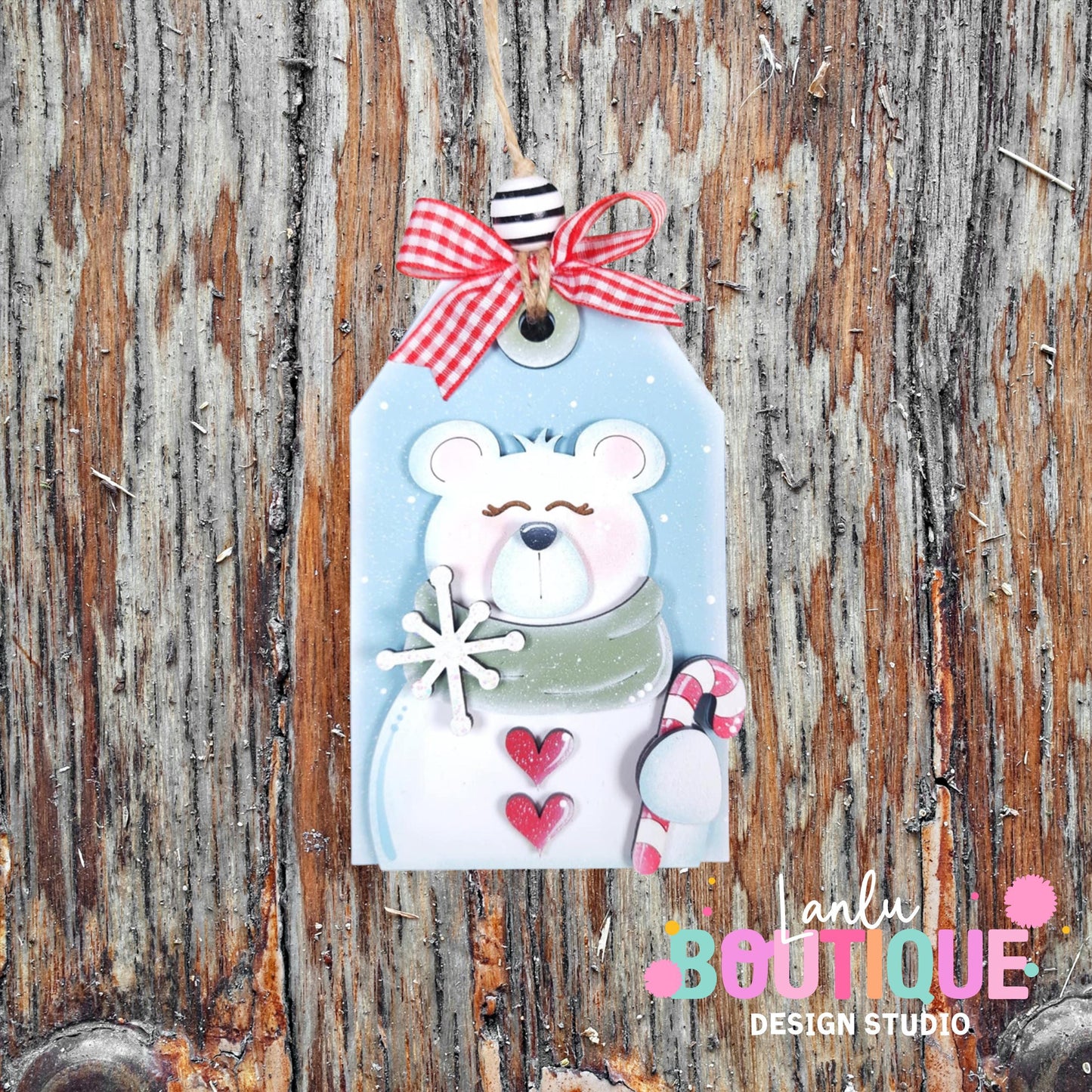 Bear Christmas Ornament - Custom Holiday Decoration Gift Idea