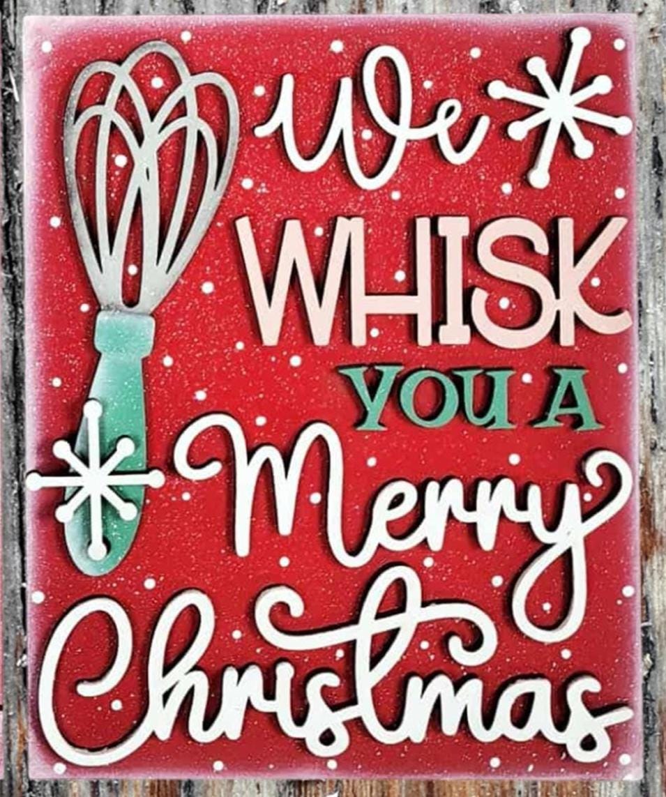 Christmas Wall Decor Set - Baking Spirits Bright Holiday Cheer Ornaments