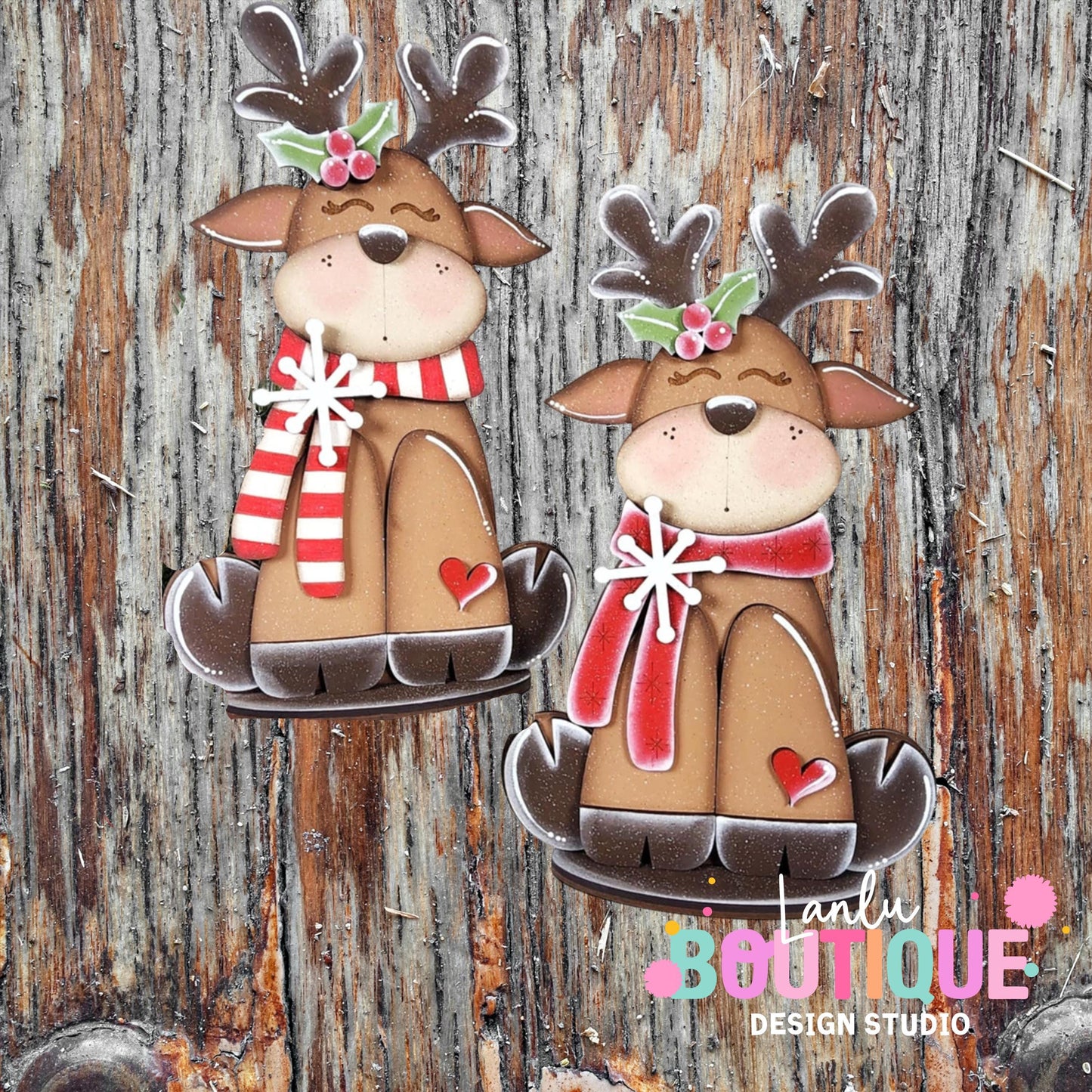 Reindeer Shelf Sitter |  Handmade Christmas Decoration