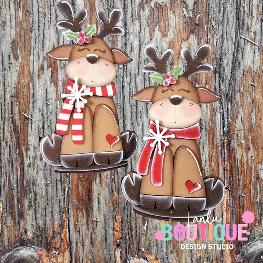 Reindeer Shelf Sitter |  Handmade Christmas Decoration