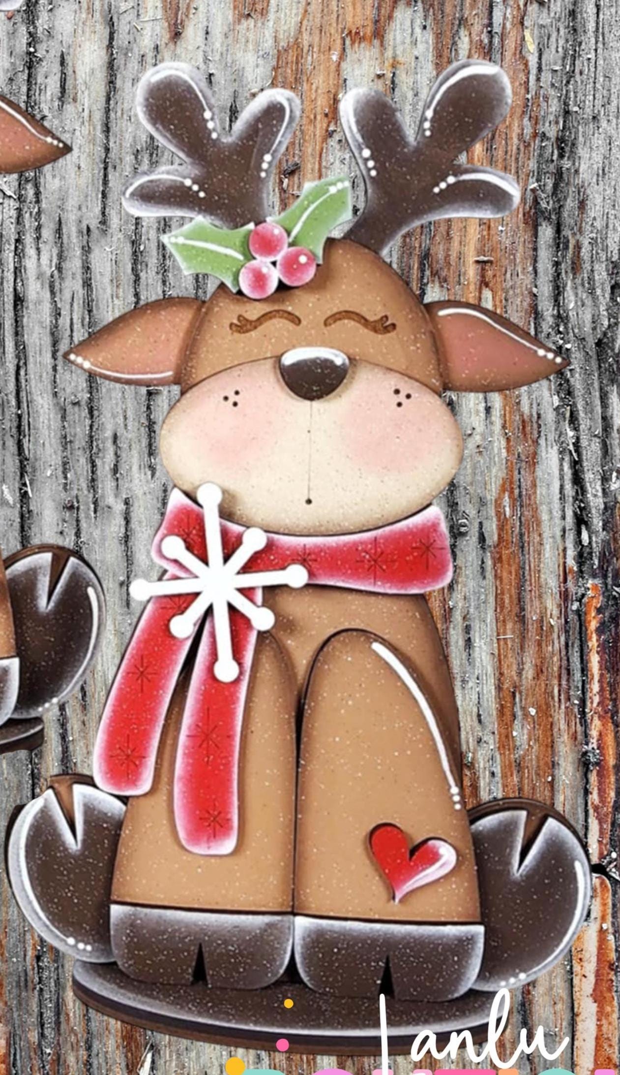 Reindeer Shelf Sitter |  Handmade Christmas Decoration
