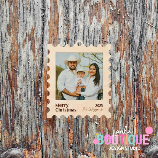 Christmas Ornament - Custom Photo Post Stamp Design for Holiday Decor 2023