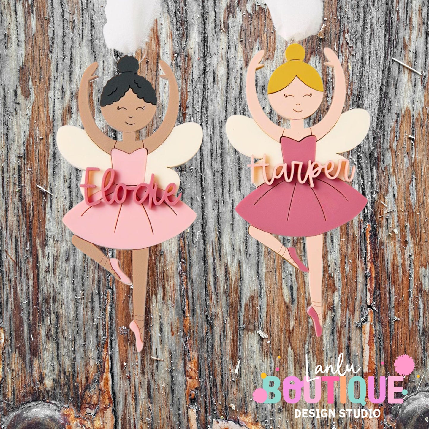 Ballerina Christmas Ornament - Custom Name Ballet Dancer Decoration for Holiday Tree