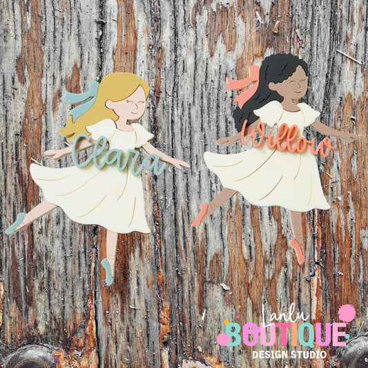 Dancing Girl Christmas Ornament - Custom Name Holiday Décor for Kids