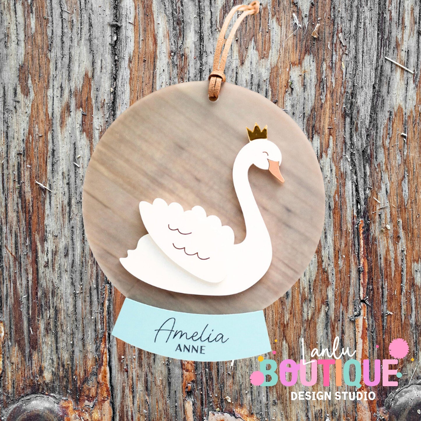 Handmade Swan Christmas Ornament - Unique Custom Holiday Decor Gift