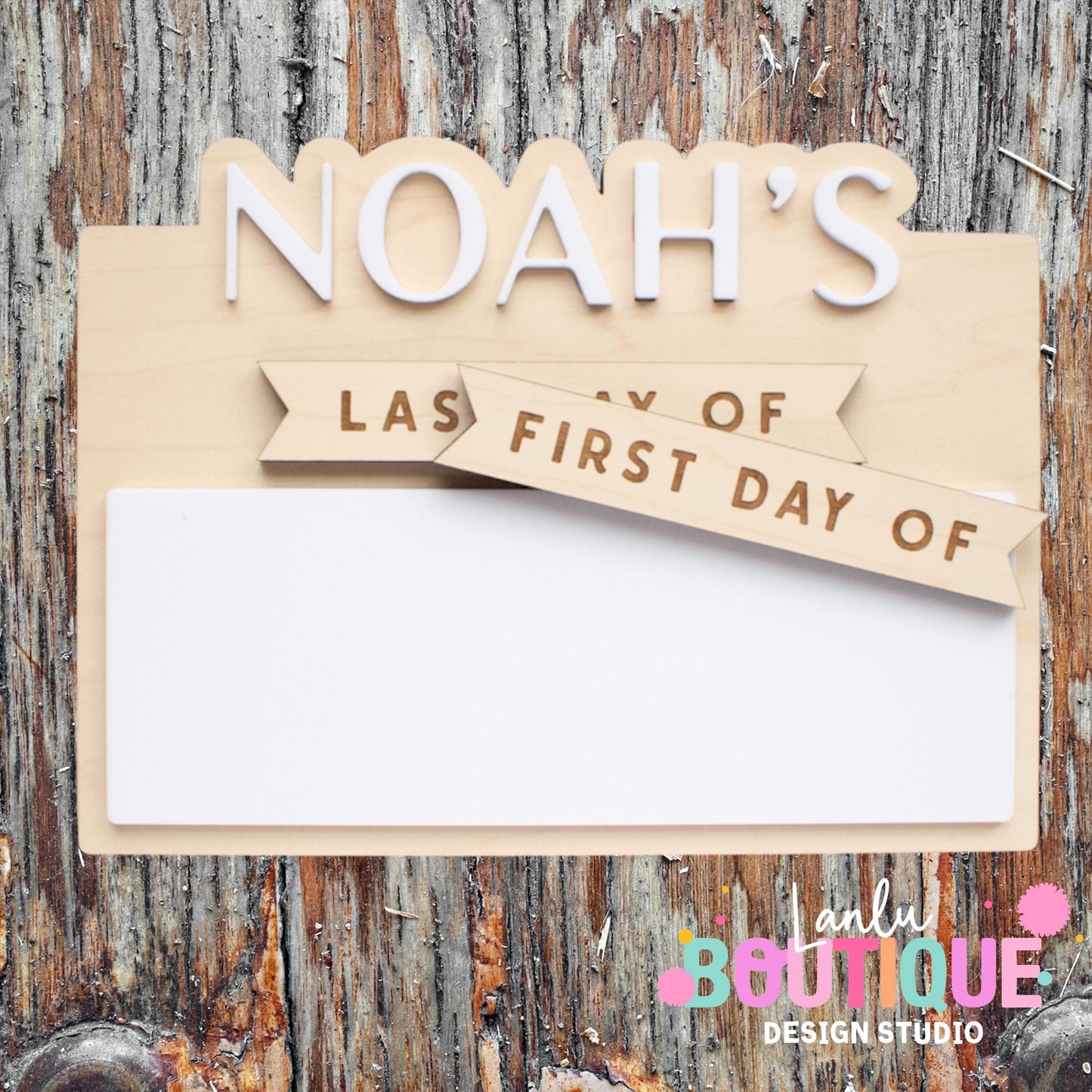 First Day Last Day School Sign - Custom Wooden Photo Prop for Milestone Memories