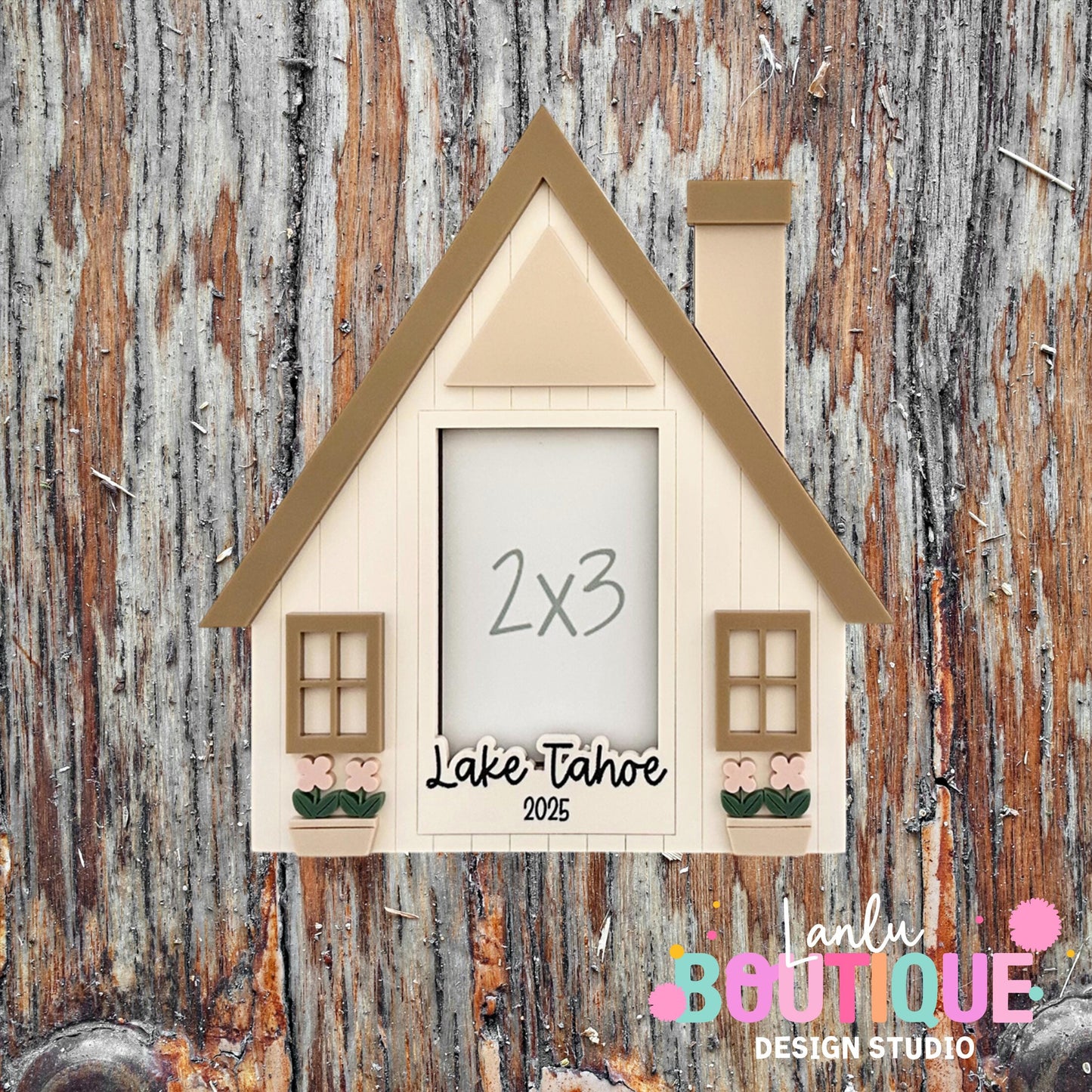 House Picture Frame for 2x3 Photos - Custom Lake Tahoe Design