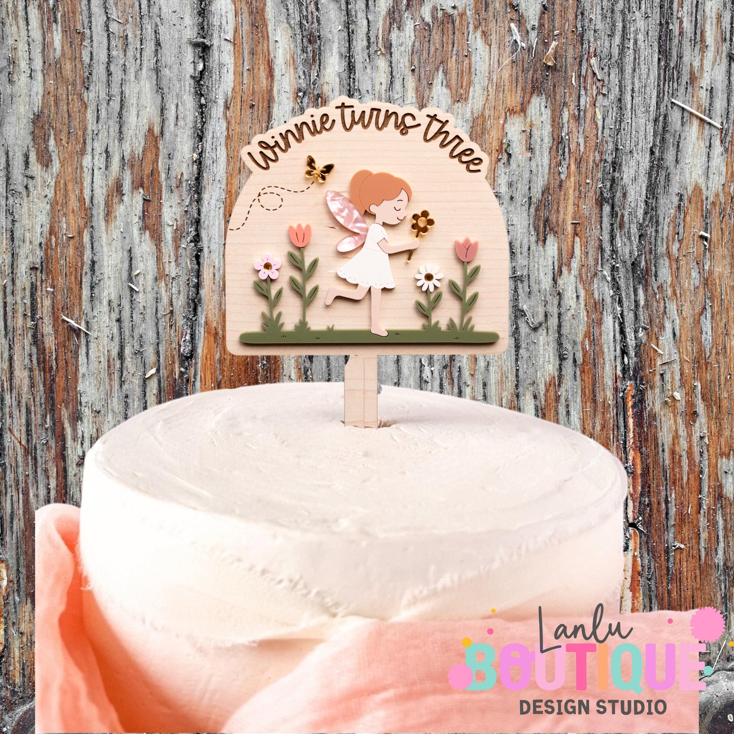 Fairy Garden Birthday Cake Topper - Custom Kids Birthday Decoration for Magical Celebrations