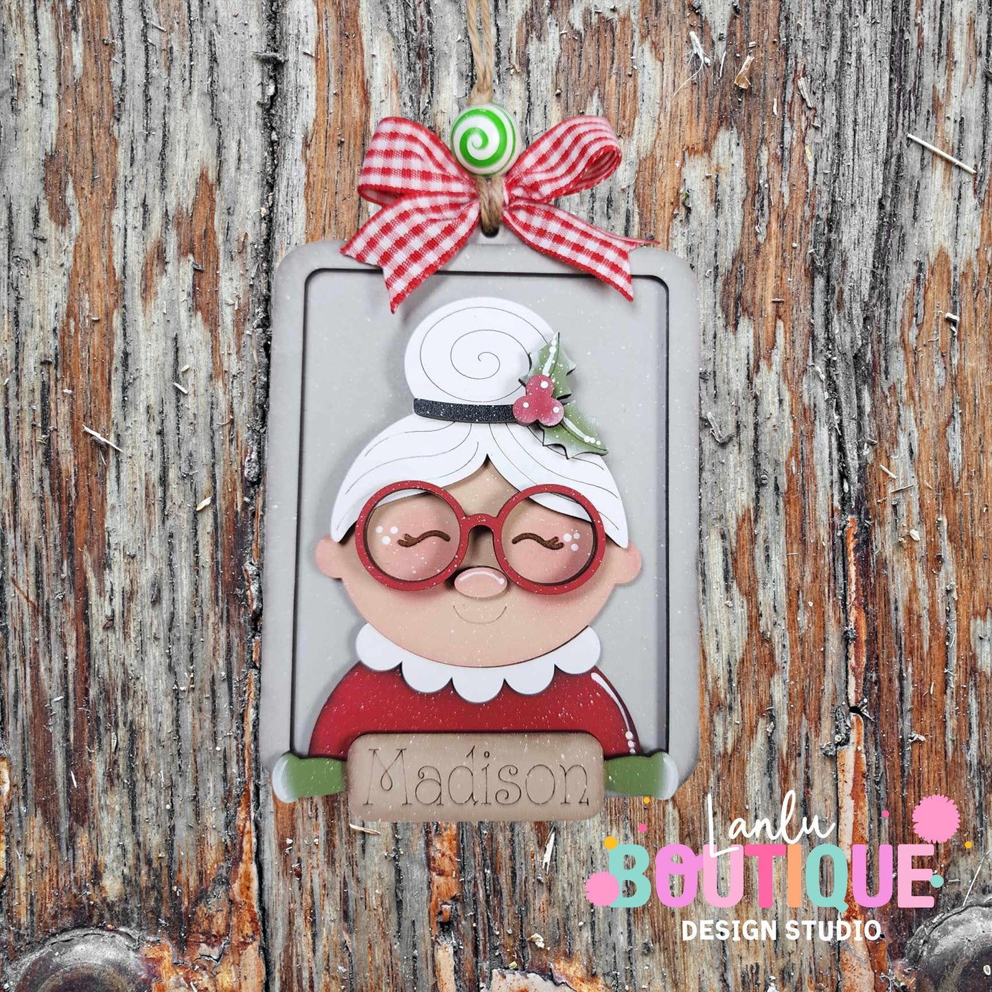 Mrs Claus Christmas Ornament | Custom Baking Tray Gift | Handmade Xmas Decoration
