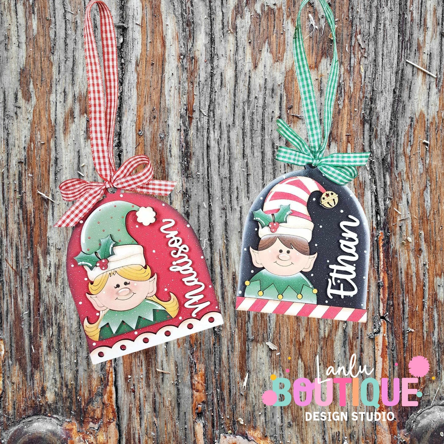 Layered Elf Christmas Ornaments | Personalized Holiday Decor | Custom Christmas Gifts