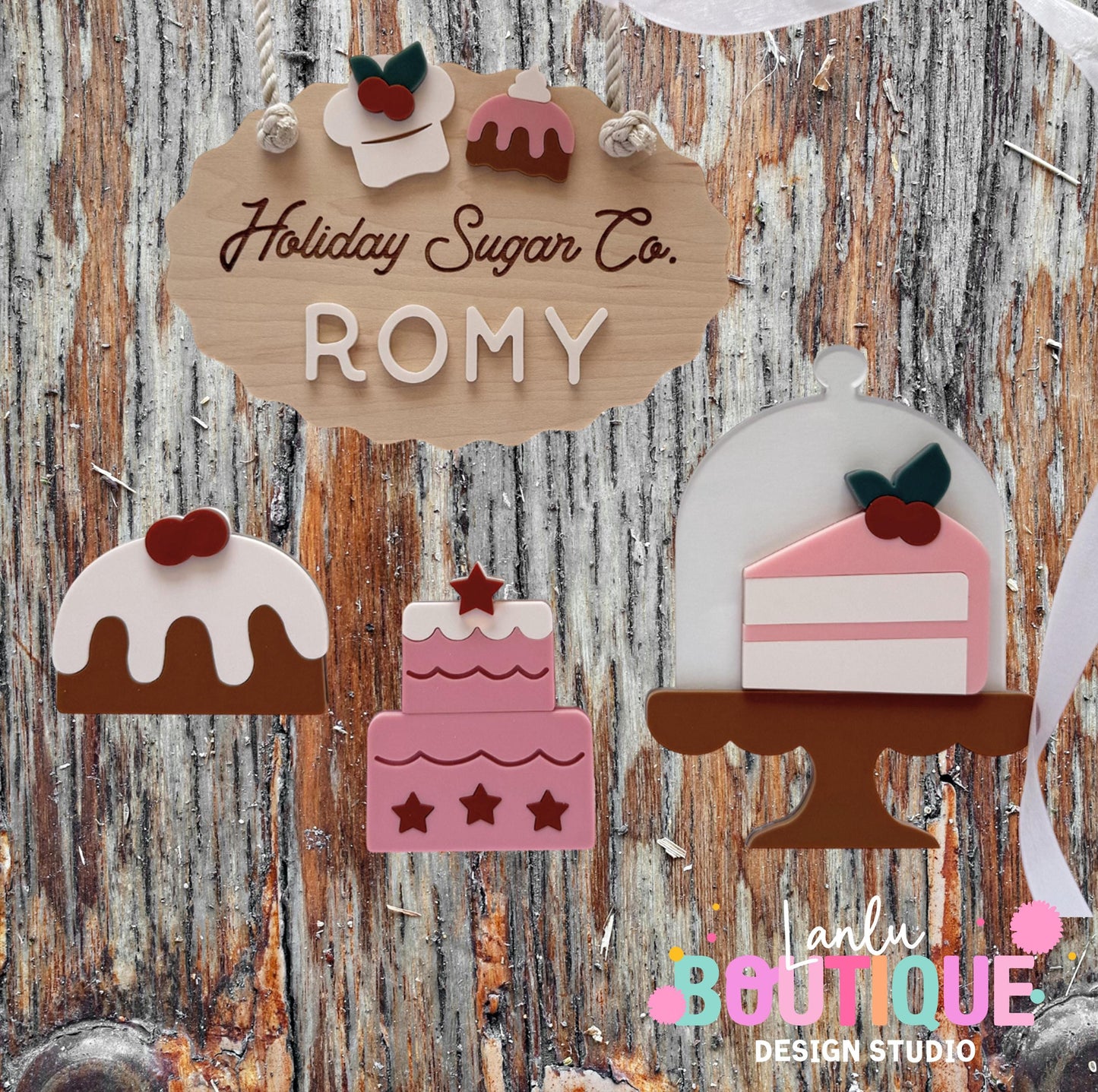 Holiday Sugar Co. Name Sign - Custom Bakery Theme Decor