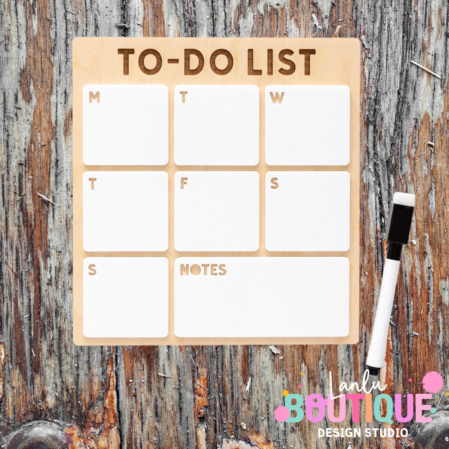 Weekly To-Do List Whiteboard Organizer - Productivity Planner with Notes Section for Home or Office