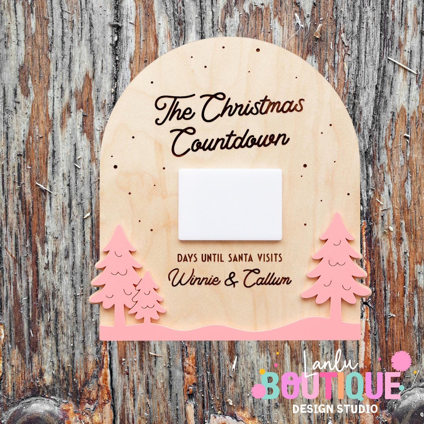 Christmas Countdown Arch Decor | Custom Holiday Countdown Sign | Santa Visit Countdown Display