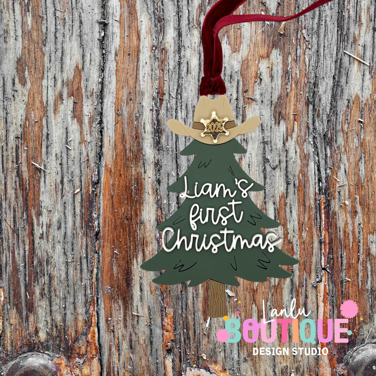 Sheriff's First Christmas Tree Ornament for Baby's Holiday Celebration