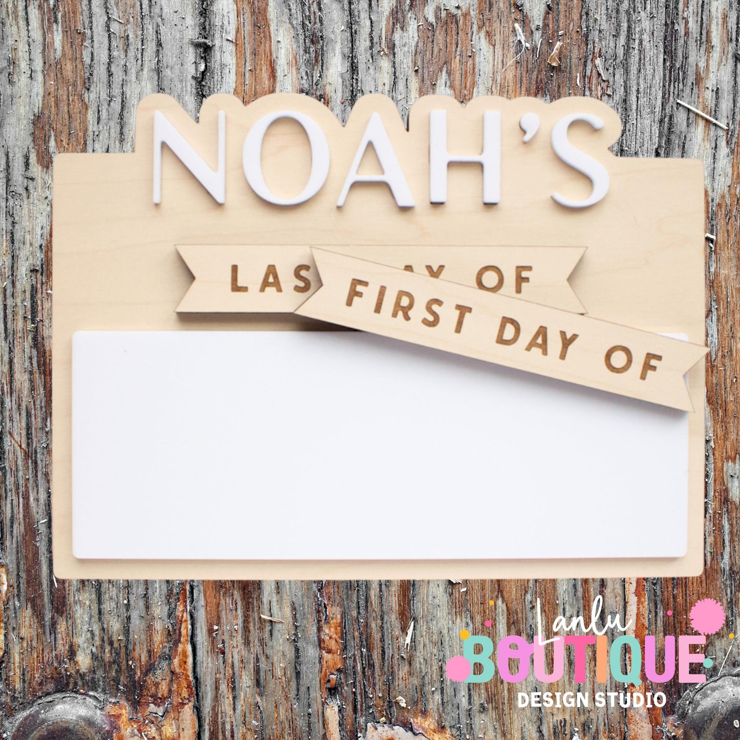 First Day Last Day School Sign - Custom Wooden Photo Prop for Milestone Memories