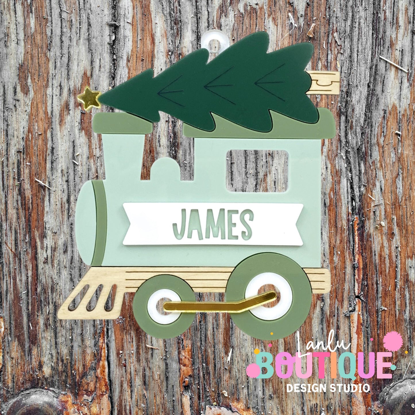 Train Christmas Ornament for Kids - Custom Holiday Decor Gift