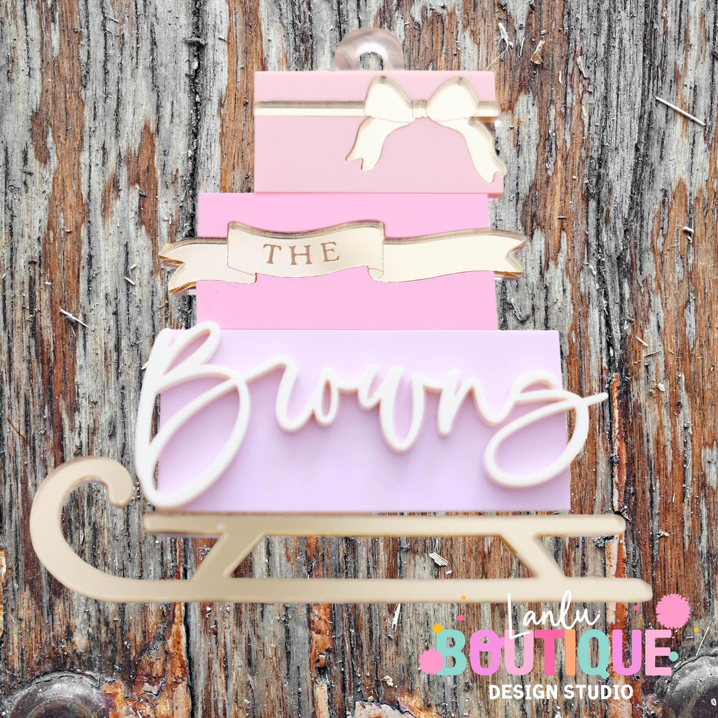 Sleigh Christmas Ornament - Custom Family Gift for Holiday Decor