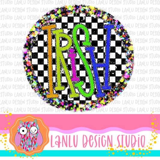 Preppy Brights Checkered Mascot PNG | Irish