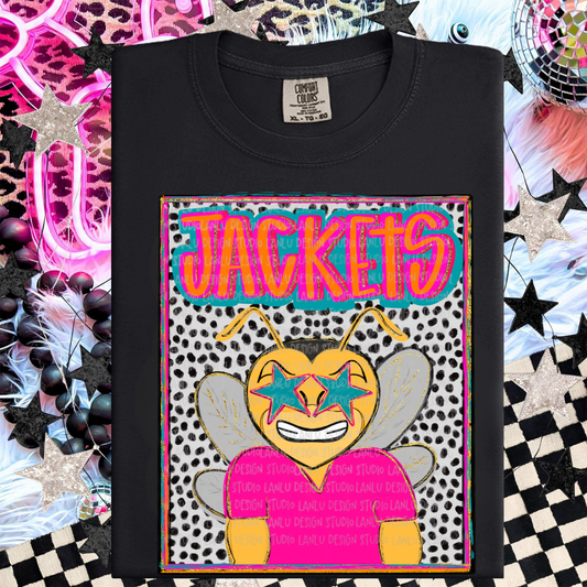 JACKETS II PREPPY MASCOT PORTRAIT TEE | TEAM SPIRIT| GAME DAY |