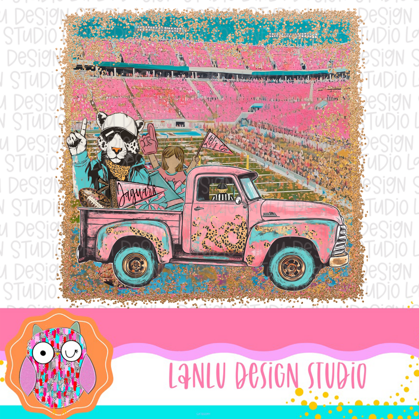 Preppy Tailgates & Touchdowns Stadium Mascot PNG