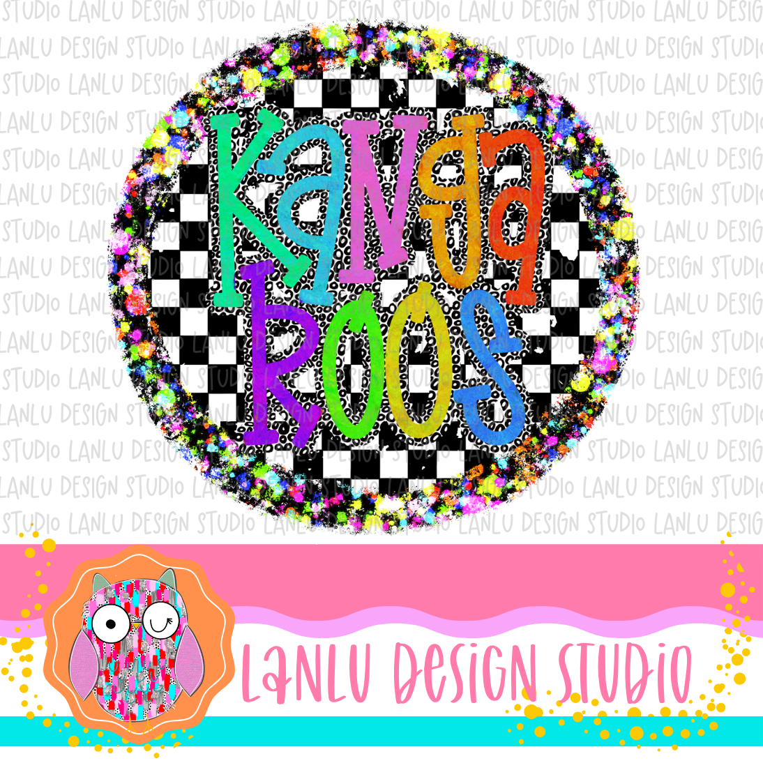 Preppy Brights Checkered Mascot PNG | Kangaroos