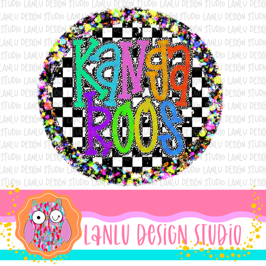 Preppy Brights Checkered Mascot PNG | Kangaroos