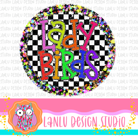 Preppy Brights Checkered Mascot PNG | Lady Birds I
