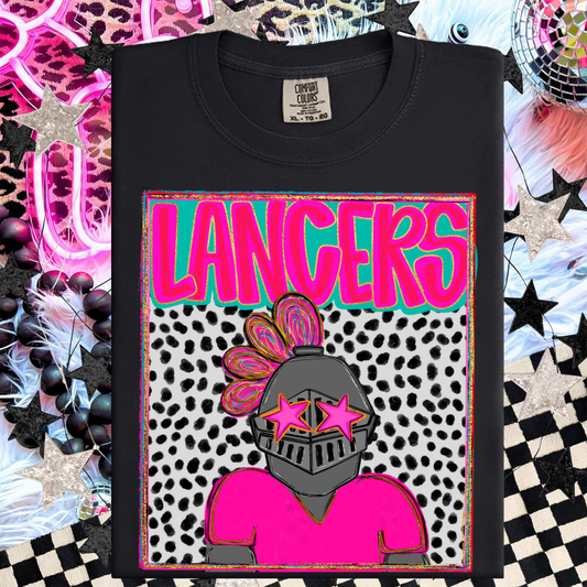LANCERS PREPPY MASCOT PORTRAIT TEE | TEAM SPIRIT| GAME DAY