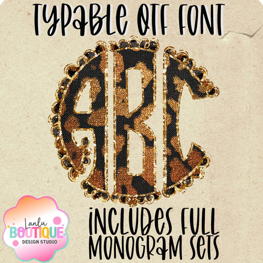 Leopard Drag & Drop Monogram Set