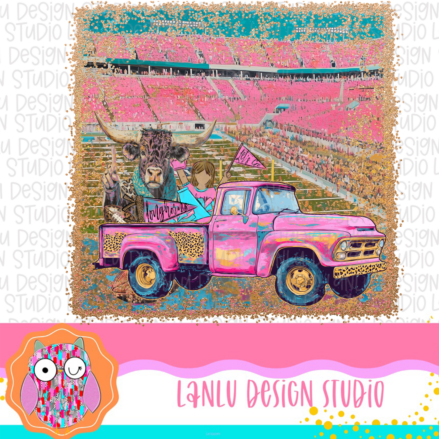 Preppy Tailgates & Touchdowns Stadium Mascot PNG