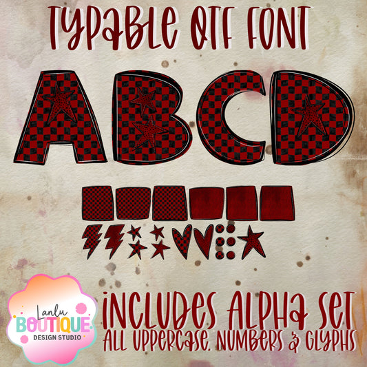 Maroon Checkered Spirit OTF Typable Alpha
