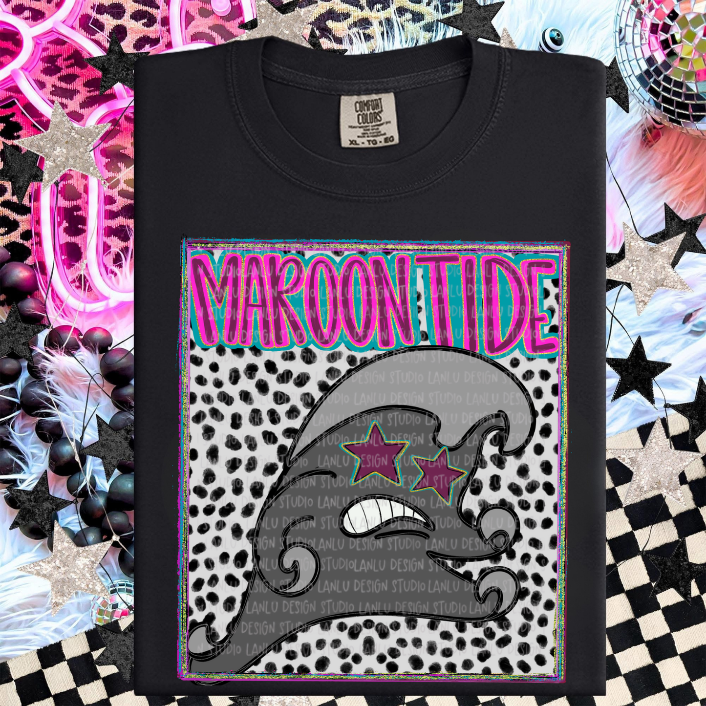 MAROON TIDE II PREPPY MASCOT PORTRAIT TEE | TEAM SPIRIT| GAME DAY