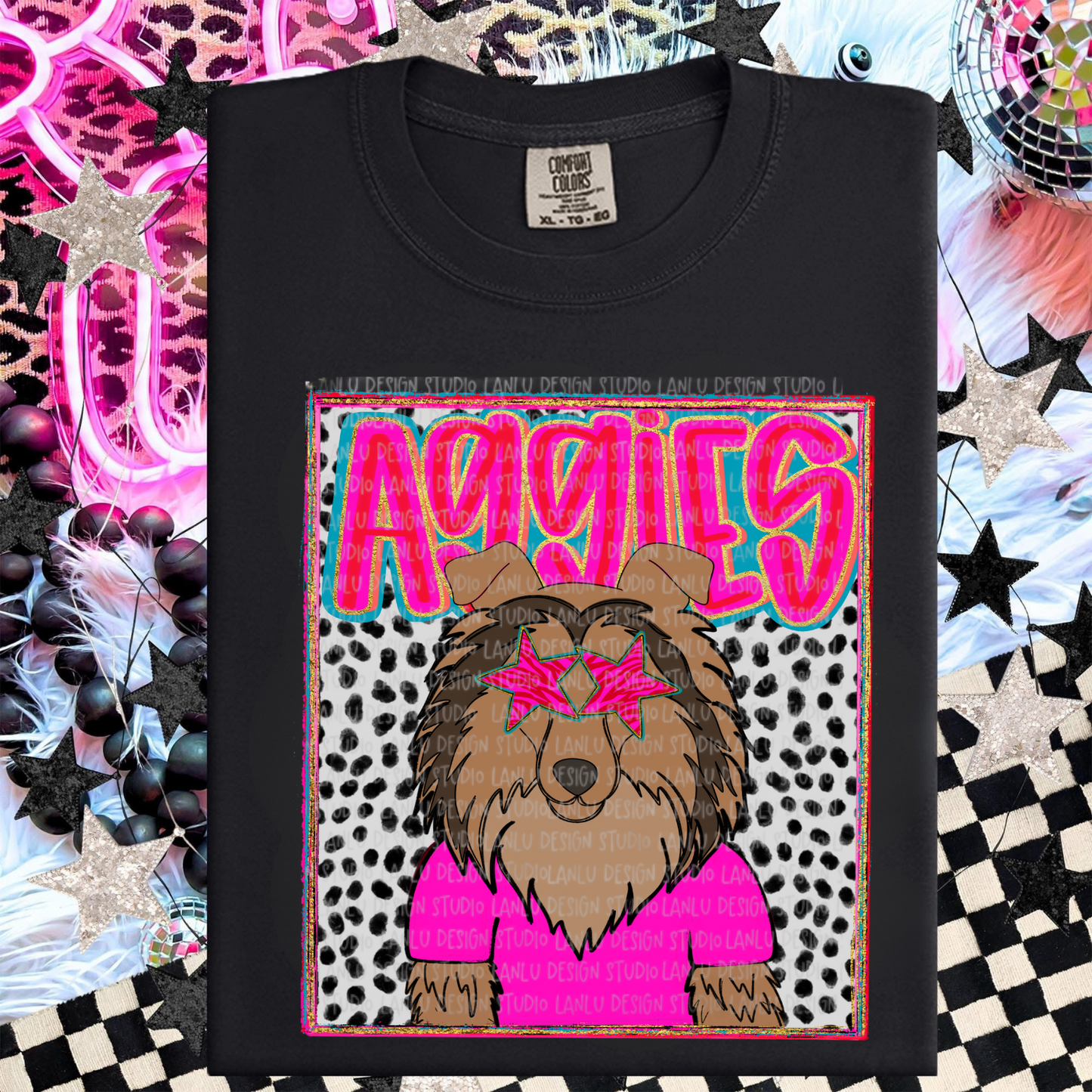AGGIES PREPPY MASCOT PORTRAIT TEE | TEAM SPIRIT| GAME DAY