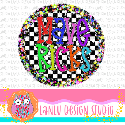 Preppy Brights Checkered Mascot PNG |Mavericks I